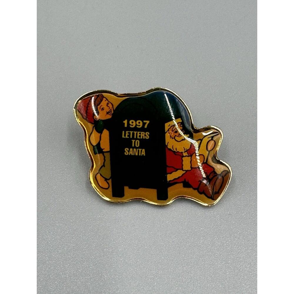 Vintage 1997 Hallmark Letters To Santa Christmas Enamel Collectible Lapel‎ Pin